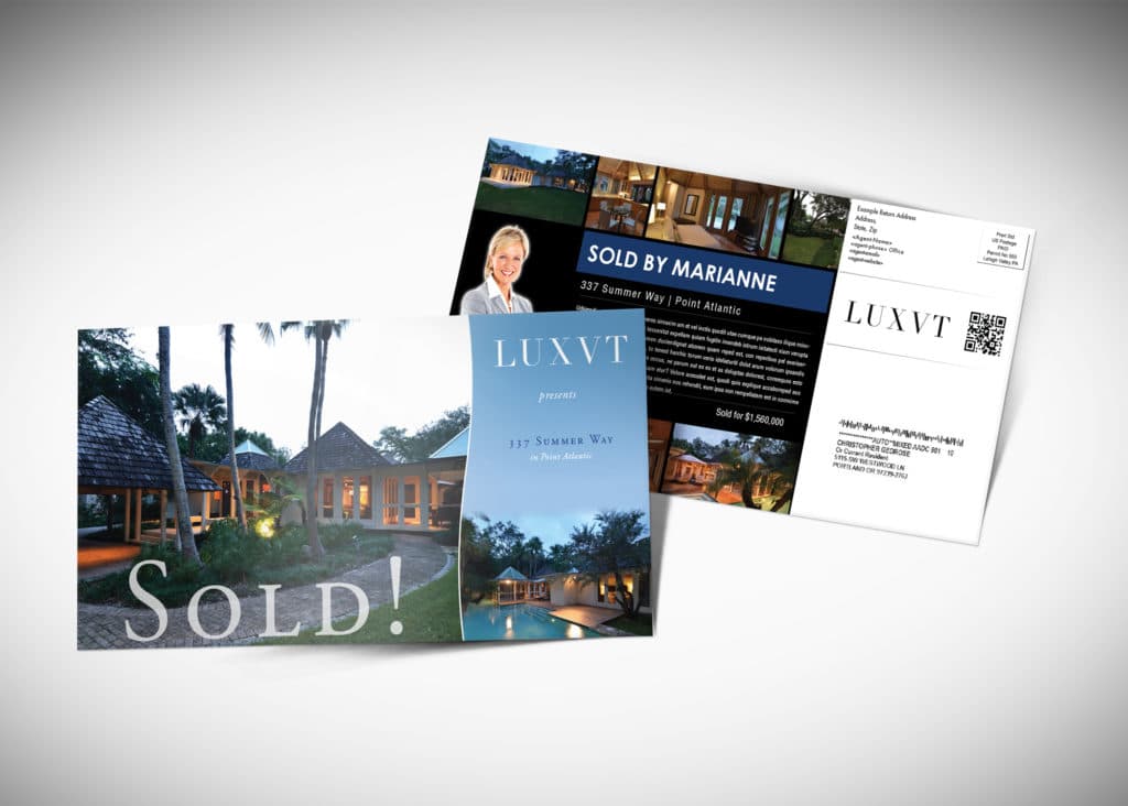 LUXVT Luxury Real Estate MarketingJust Sold/Listed Postcards LUXVT