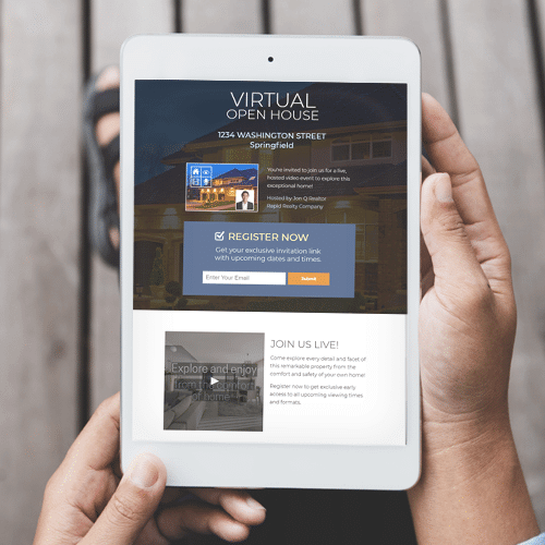 Virtual Open House Landing Page